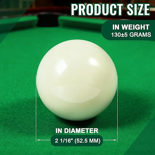 Miniatura 2 de Soulchen Bola de billar de billar de 2-116 pulgadas, bola de billar de entrenamiento profesional para mesa de billar (2 unidades)