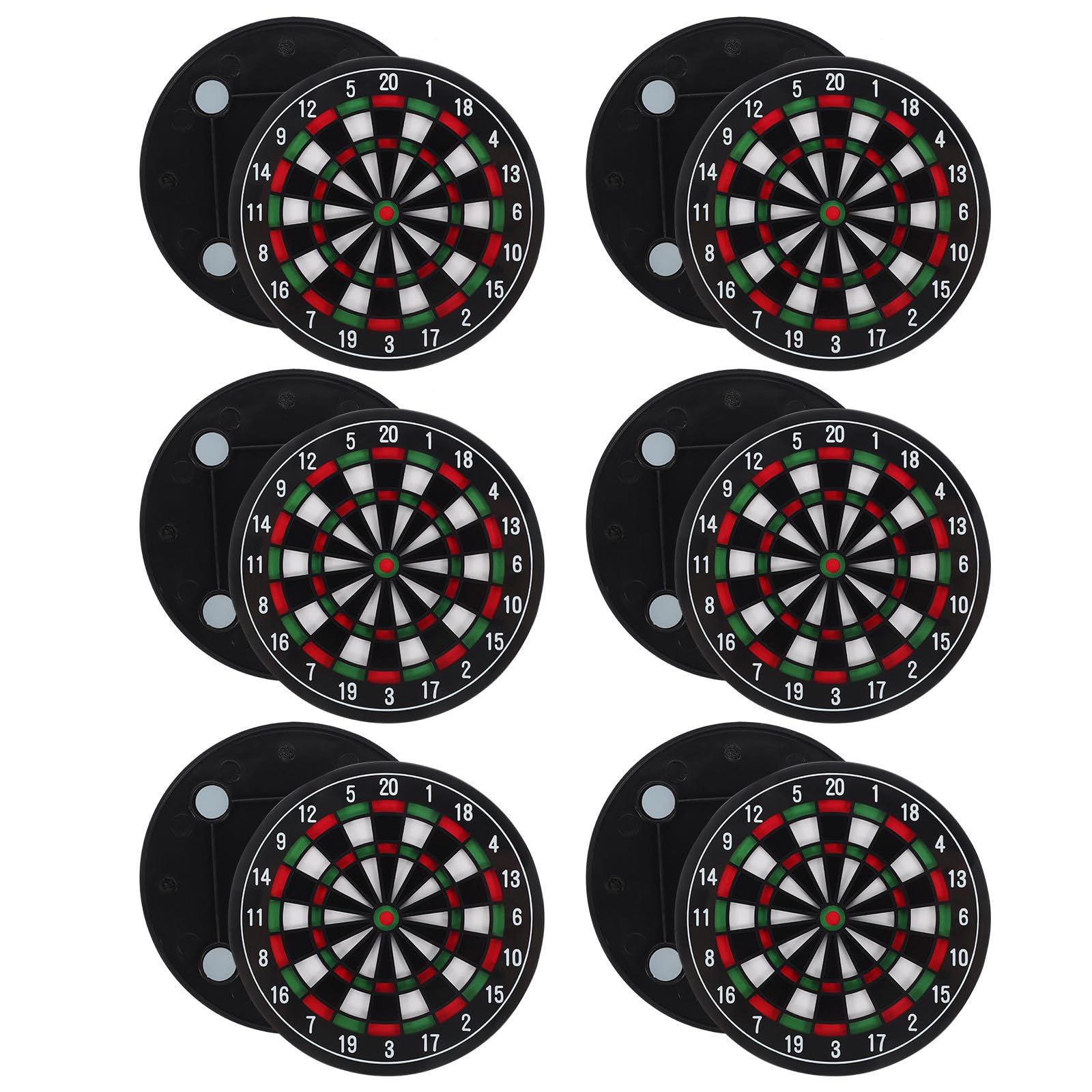 Posavasos Antideslizantes de Abs Negro para Escritorio y Hogar, Pack de 12 Unidades Multifuncionales y Decorativos
