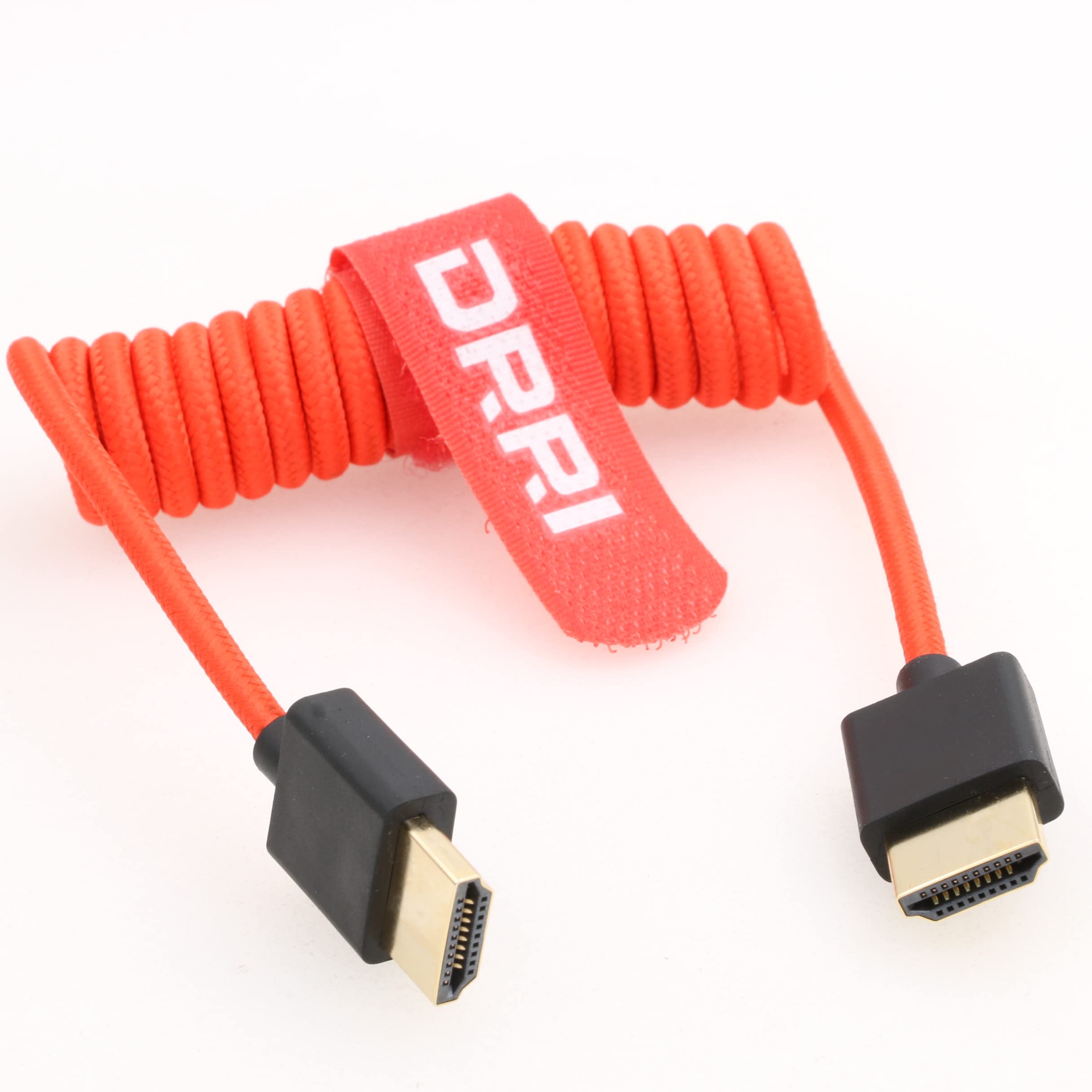 DRRI 8K HDMI to HDMI 2.1 Ultra High-Speed Braided Coiled Cable for Sony A7III a7s3 FS700U /Panasonic Lumix BS1H to Atomos Ninja V