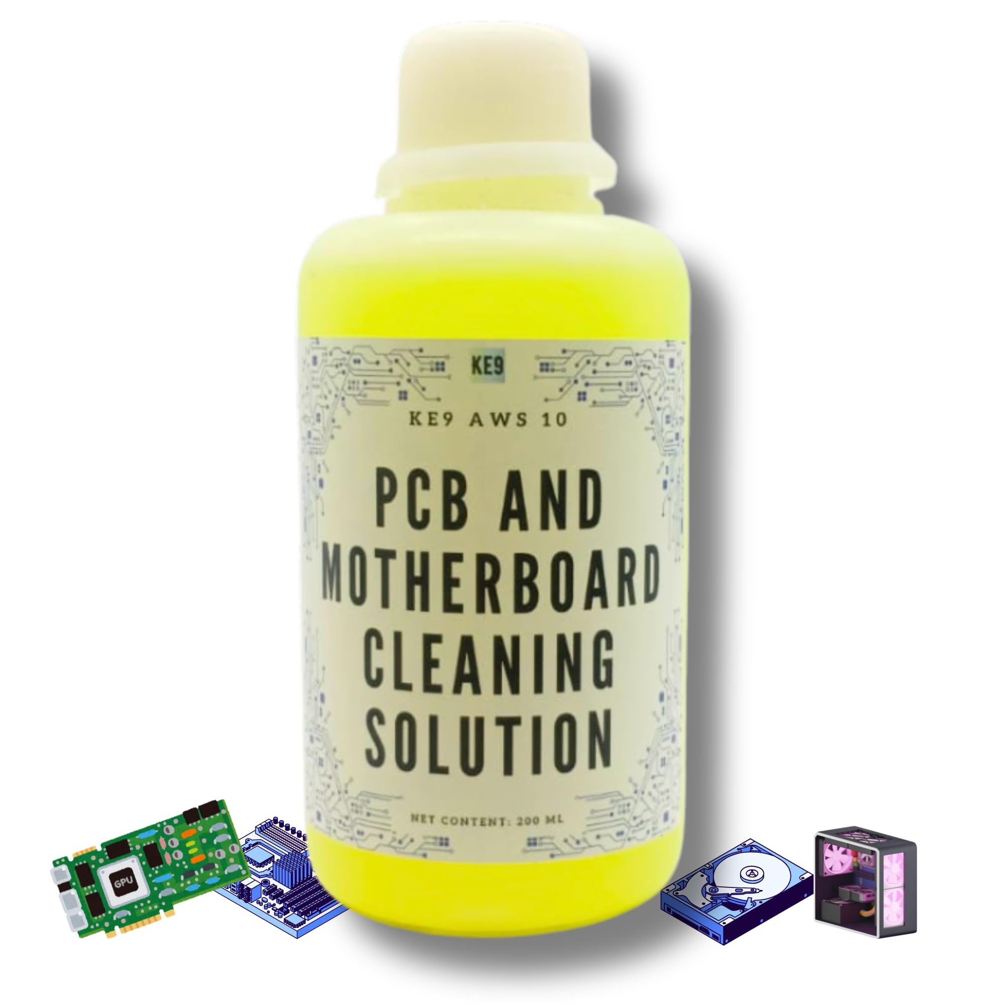 cleaning solution for mobile computer gaming laptop pcb and motherboard repair for spray and ultrasonic cleaning