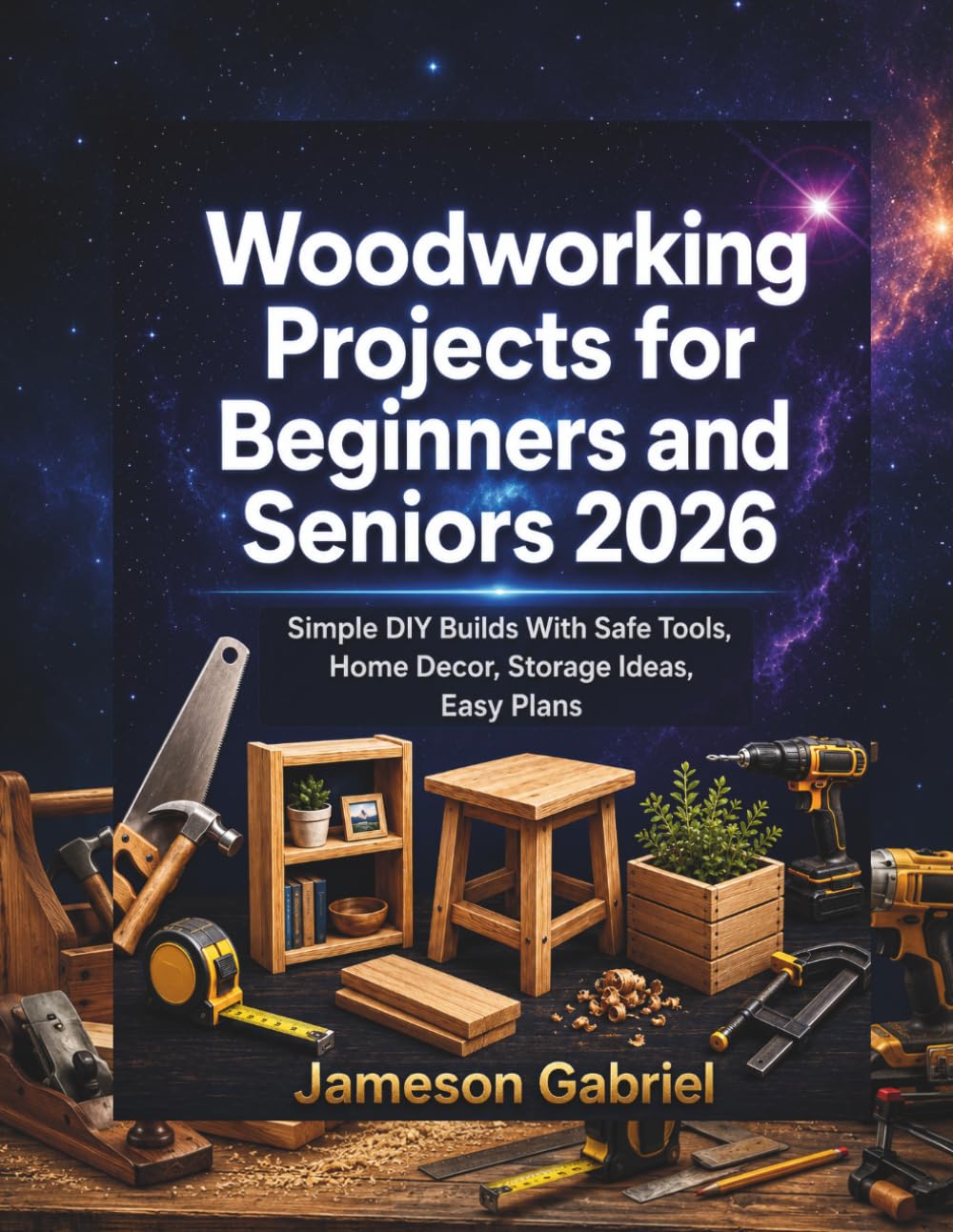 Woodworking Projects for Beginners and seniors 2026: Simple DIY Builds With Safe Tools, Home Decor, Storage Ideas, Easy Plans