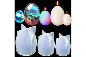 3D Easter Egg Candle Mold, 3 Pcs Silicone Mold