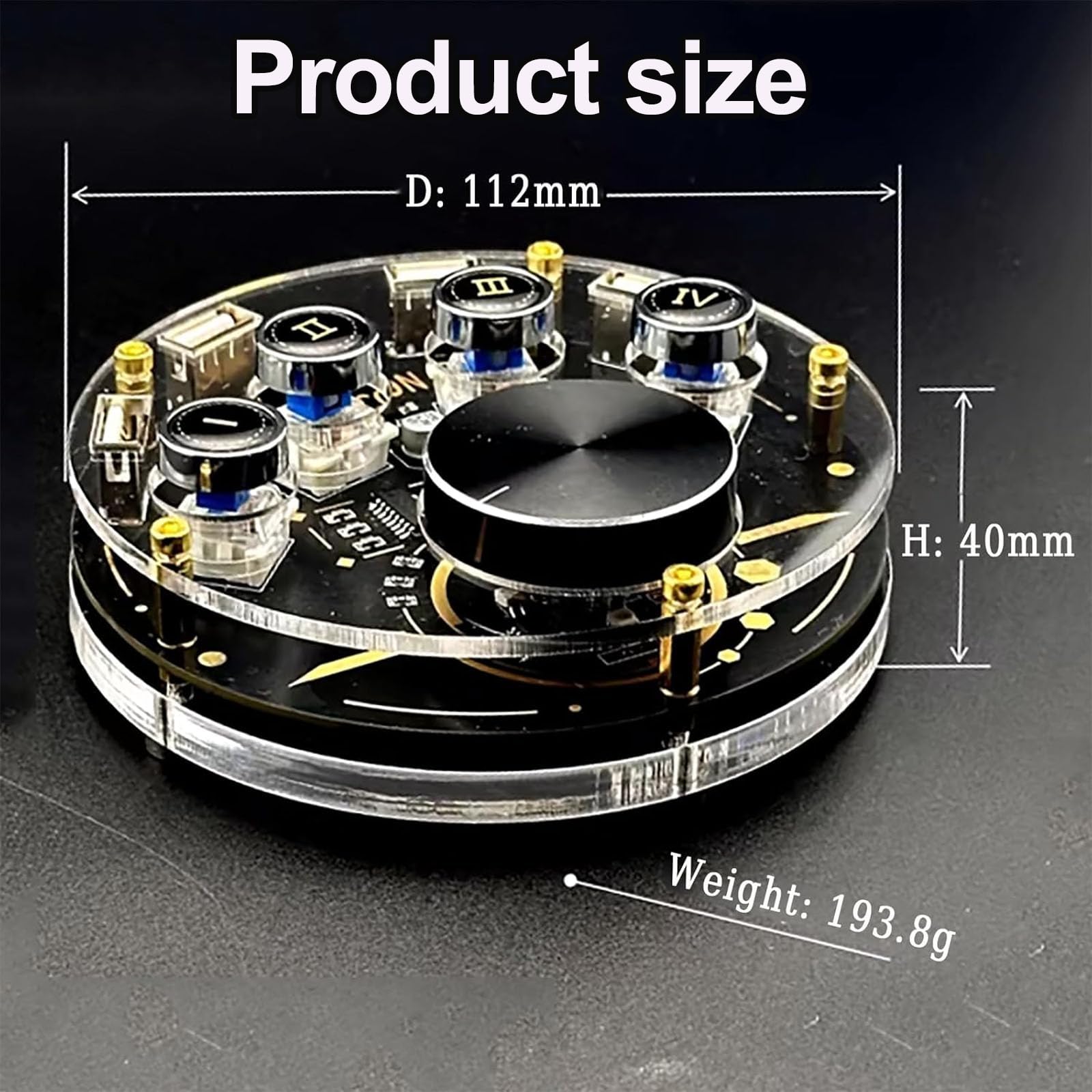 Docking Station USB, Hub USB Con 4 Tasti Di Scelta Rapida Programmabili, Manopola Per Il Controllo Del Volume, 3 Porte USB 2.0, Porta Di Alimentazione USB E 24 Effetti Di Illuminazione RGB Per PC Da