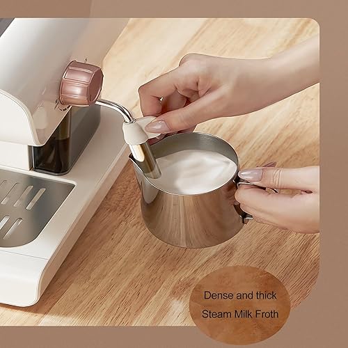 Miniatura 7 de Pequeña máquina de café expreso, máquina de café y café expreso, presión de bomba de 20 bares, función de espuma de leche incorporada, adecuada para