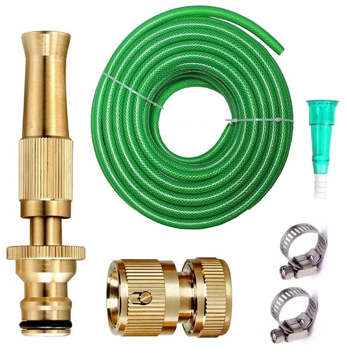 Water Spray Gun for Car Wash Bike Washing Spray Gun (Golden Nozzle With 10Meter Pipe)-picture-29