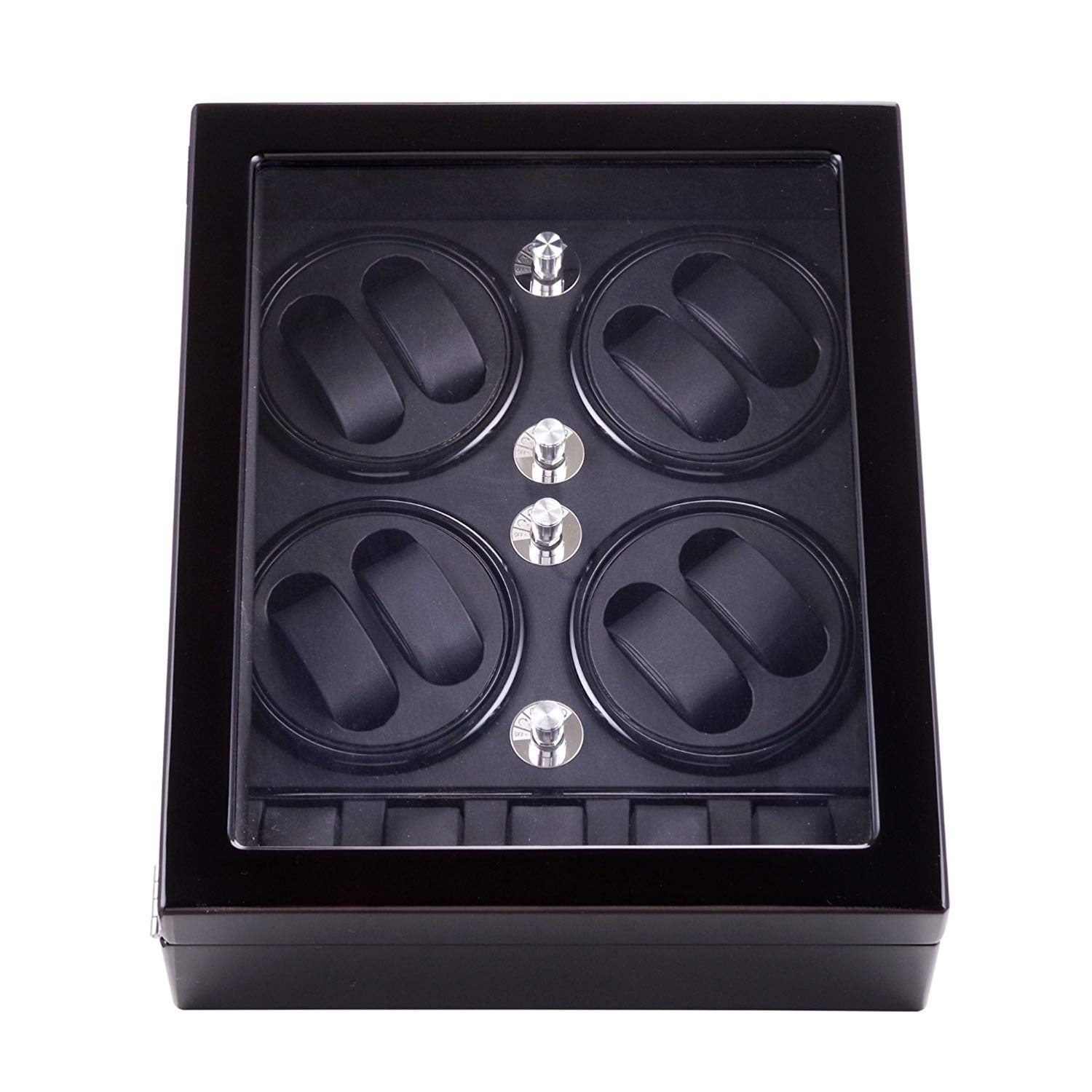 SBCGFY Watch Winder Boxes For Men 8+5, Silent Battery Operated Watches Winders Display Box Storage Case Black Little Surprise,