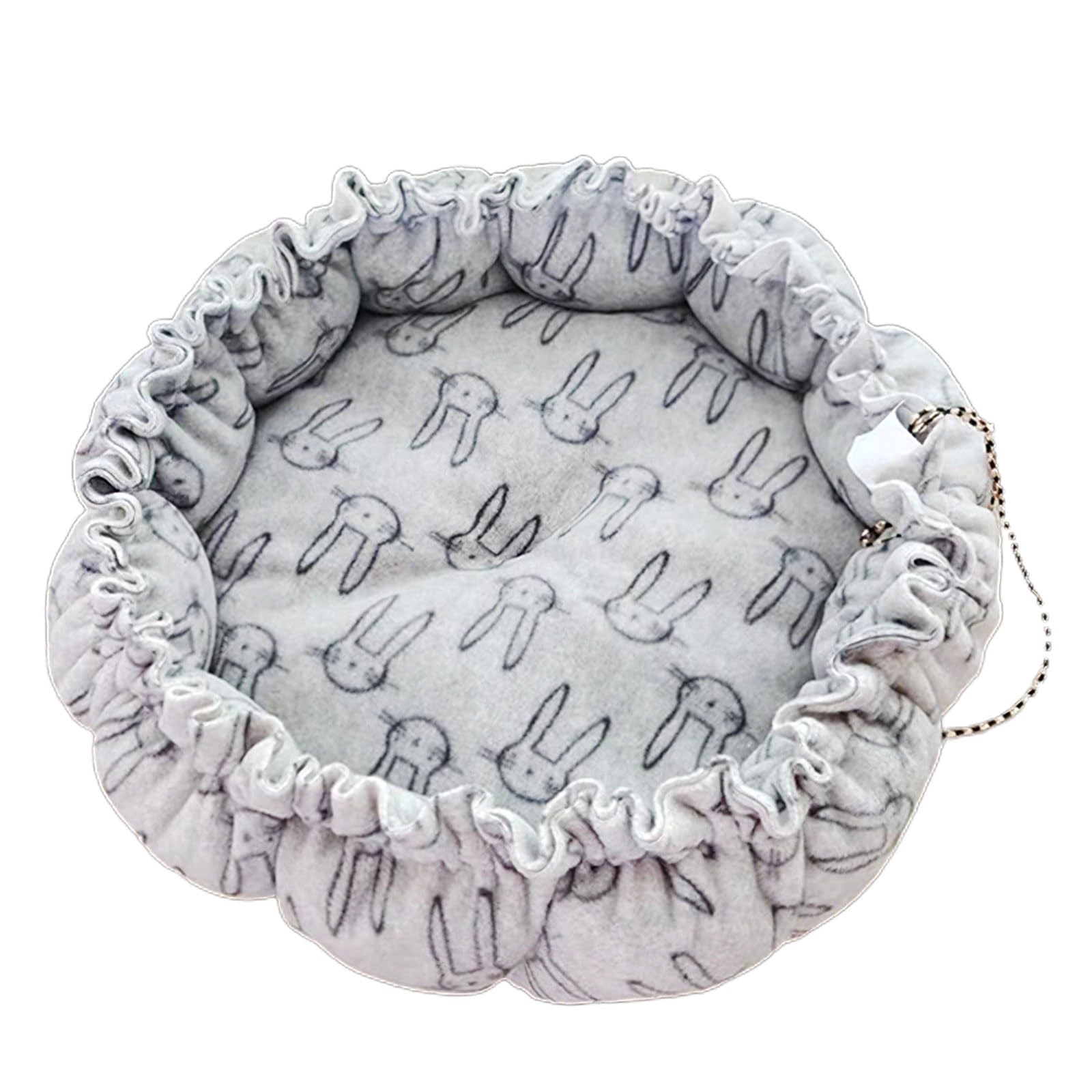 Uitndvyte Sleeping Warm in Winter Cat Bed Little Mat Basket Small Dog House Windproof Puppy Nest with Drawstring