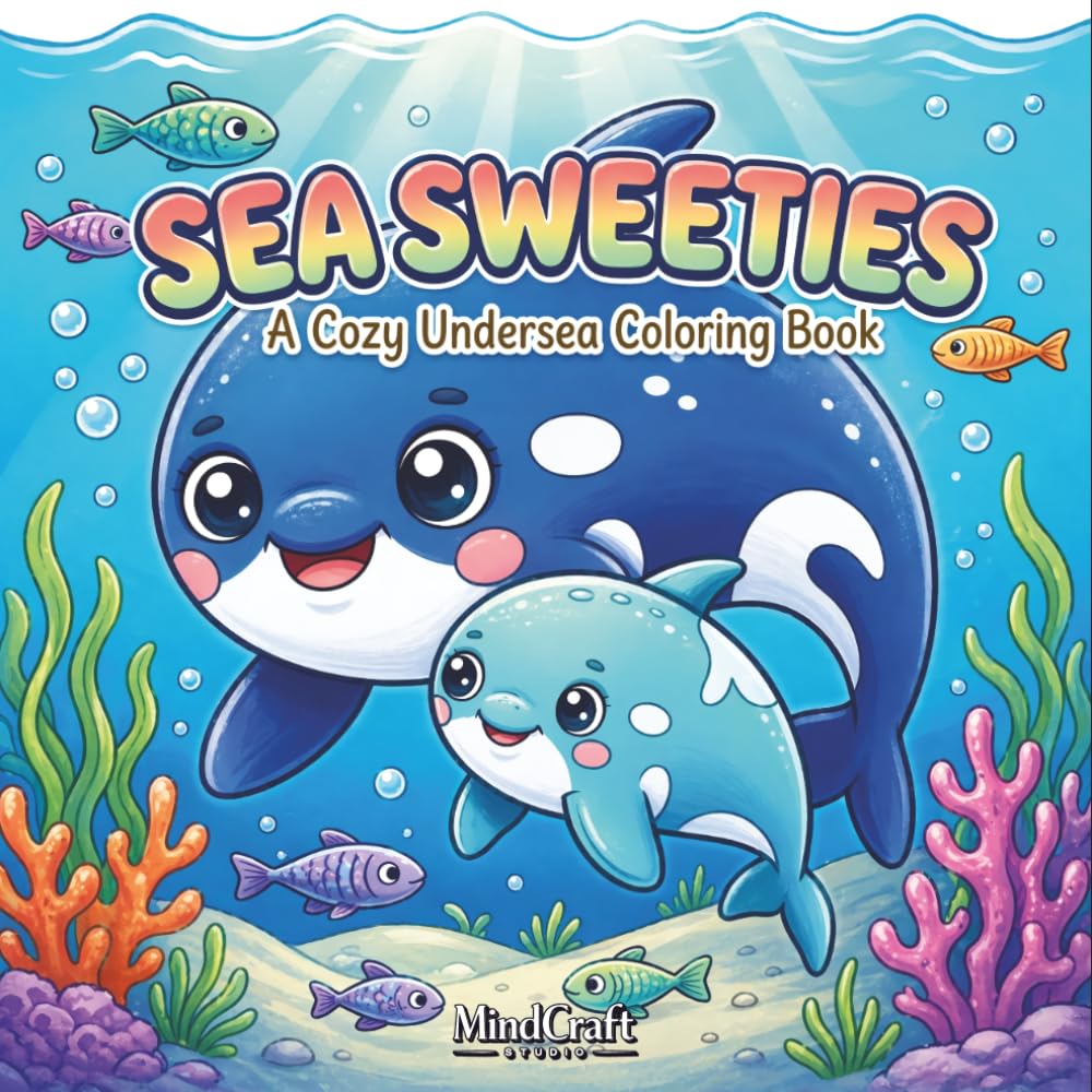 Sea Sweeties Coloring Book: A Cozy Undersea Coloring Book with Cute Ocean Animals for Kids and Adults
