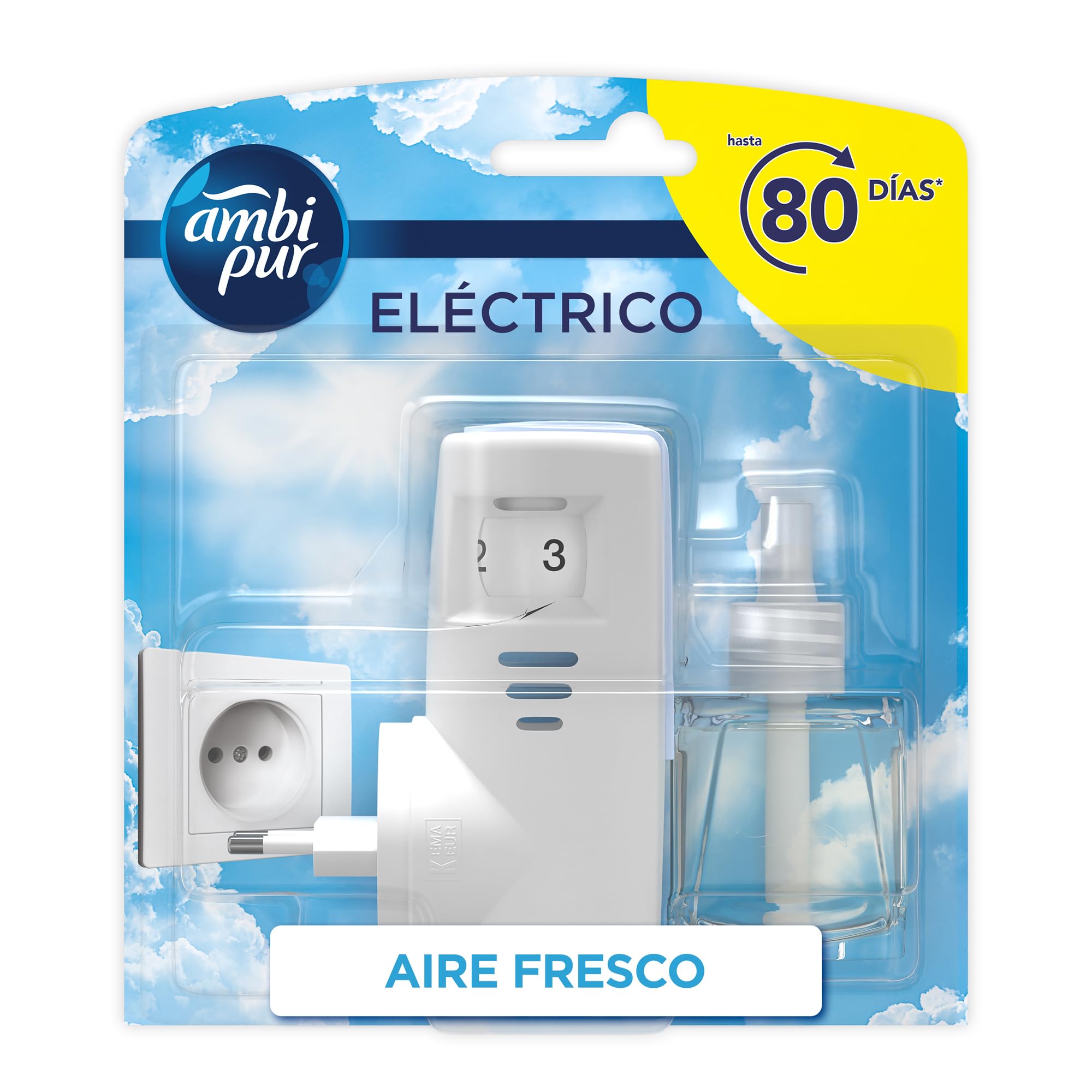 AMBIPUR Sky-Aire Fresco Difusor y Fragancia para Ambientador Eléctrico de 20 ml, 1 unidad