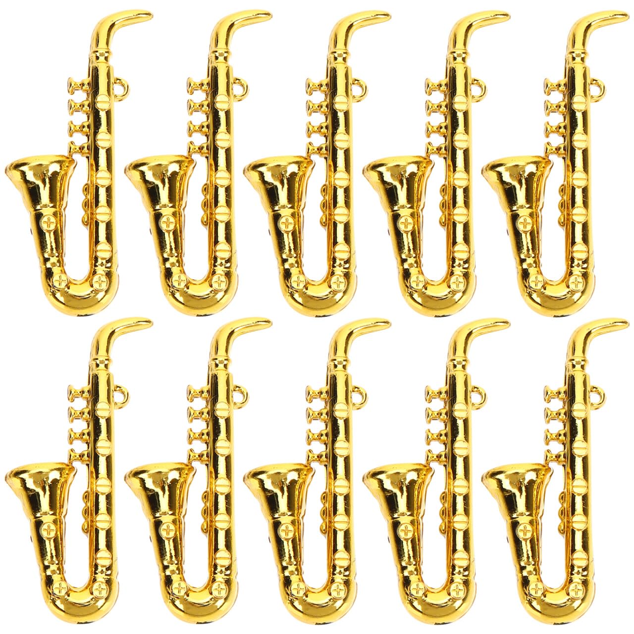Gadpiparty Mini-Saxophon-Instrument 10 Stücke Musikinstrument Winziges Saxophon Mini Altsaxophon Tenorsaxophon Zubehör Miniaturinstrumente Für Puppenstuben