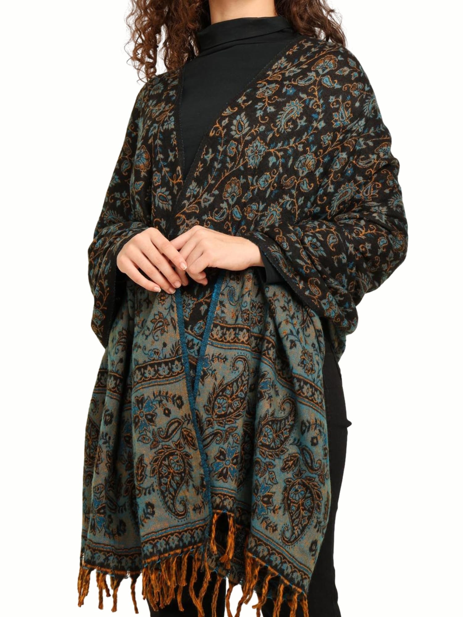 KE KANHA EXPORTS Embroidered Stole for Women | All-Season Soft Scarf/Shawl with Thread Work | Festive, Office & Travel