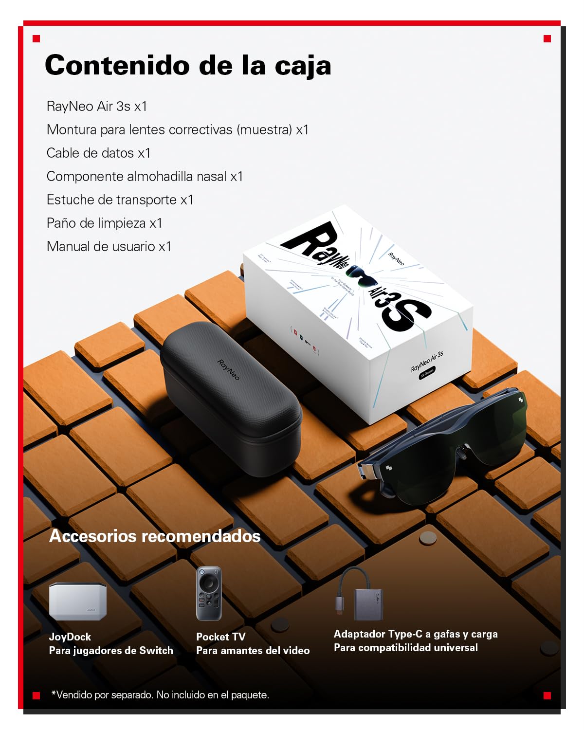 [Nuevo 2025] RayNeo Air 3s Gafas AR/XR, Pantalla HueView 201" 120Hz FHD, Gafas de Video AR portátiles para iPhone 17/16/15, Android, Mac, Switch, PS5, Steam Deck – Cine portátil de próxima generación