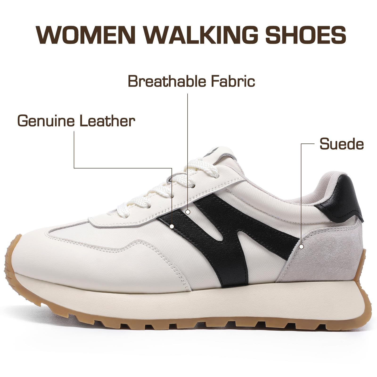 somiliss Platform Fashion Sneakers for Women Suede Patchwork Casual Tennis Shoes Comfortable Non Slip Running Walking Shoes: 7.5 Black