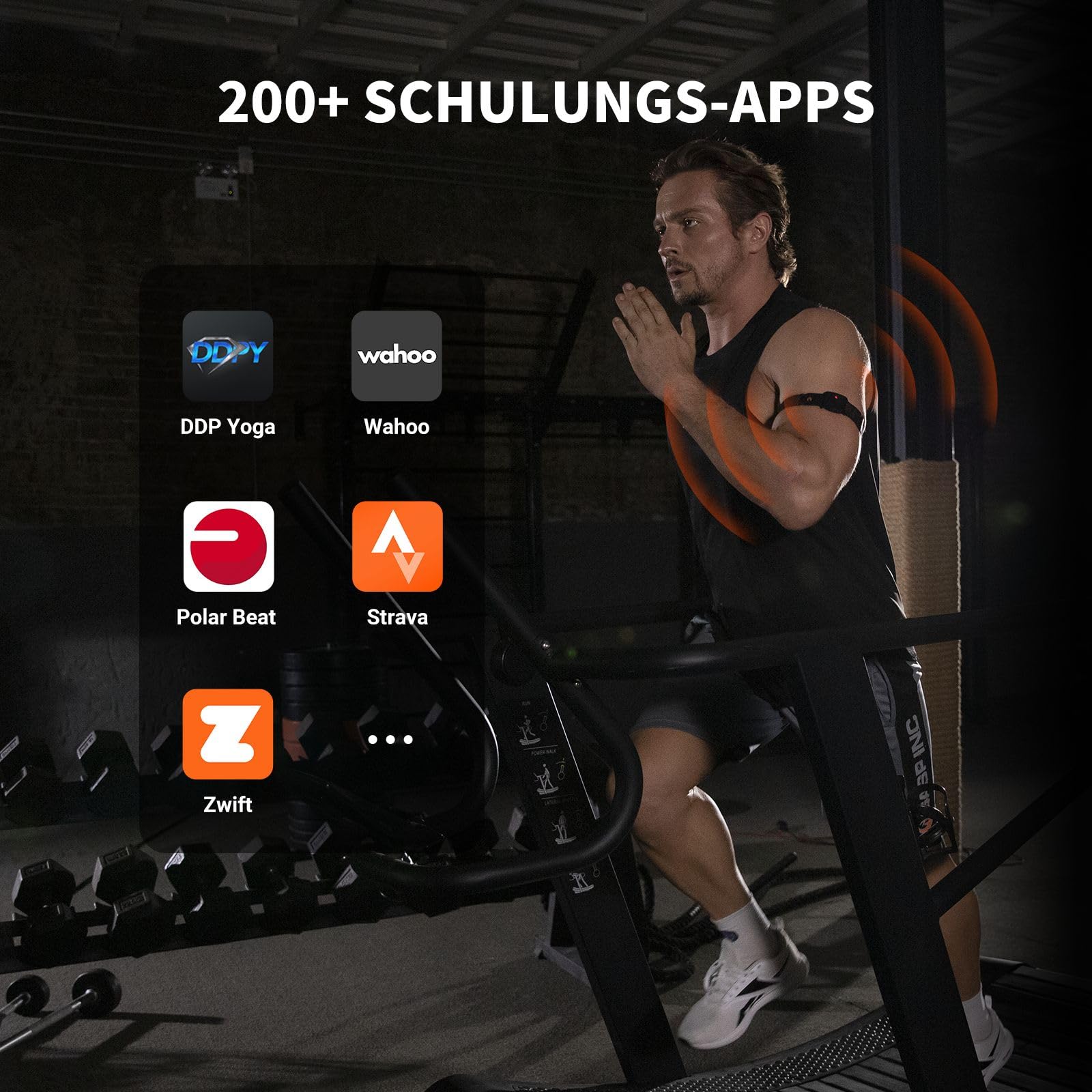 COOSPO HW9 Herzfrequenzmesser, Bluetooth ANT+ & Sensor LED & Smart HRM pulsuhren IP67 wasserdichte, pulsmesser Armband Kompatibel mit Polar Wahoo Garmin Zwift Elite HRV