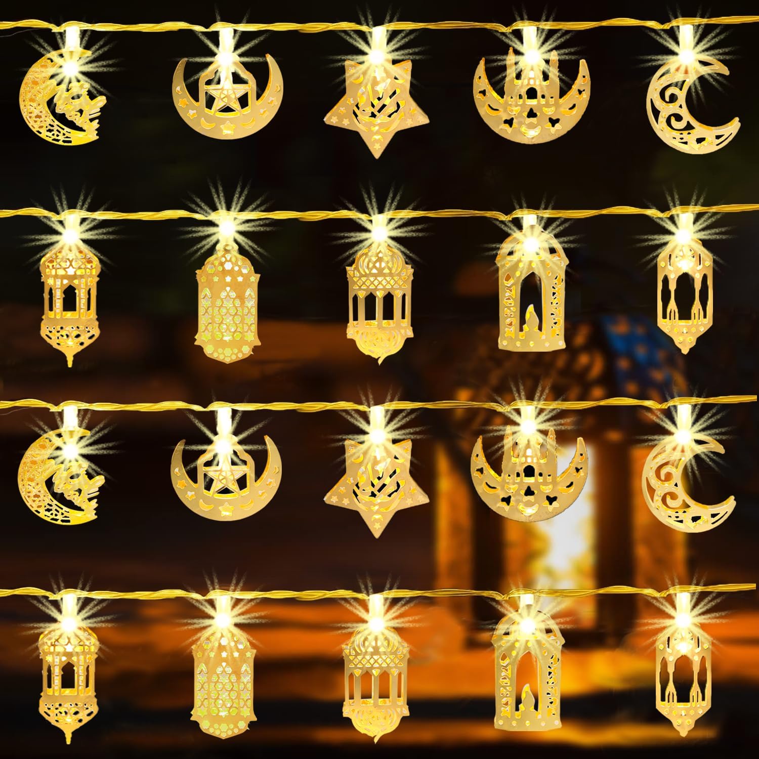 Ramadan Fairy Lights 3 m 20 LEDs Eid Mubarak Ramadan Decoration Battery