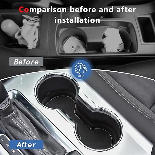 Miniatura 4 de Auovo Portavasos compatibles con accesorios Chevy Blazer 2019 2020 2021 2022 2023 2024 de silicona para decoración interior del automóvil (kit de 3