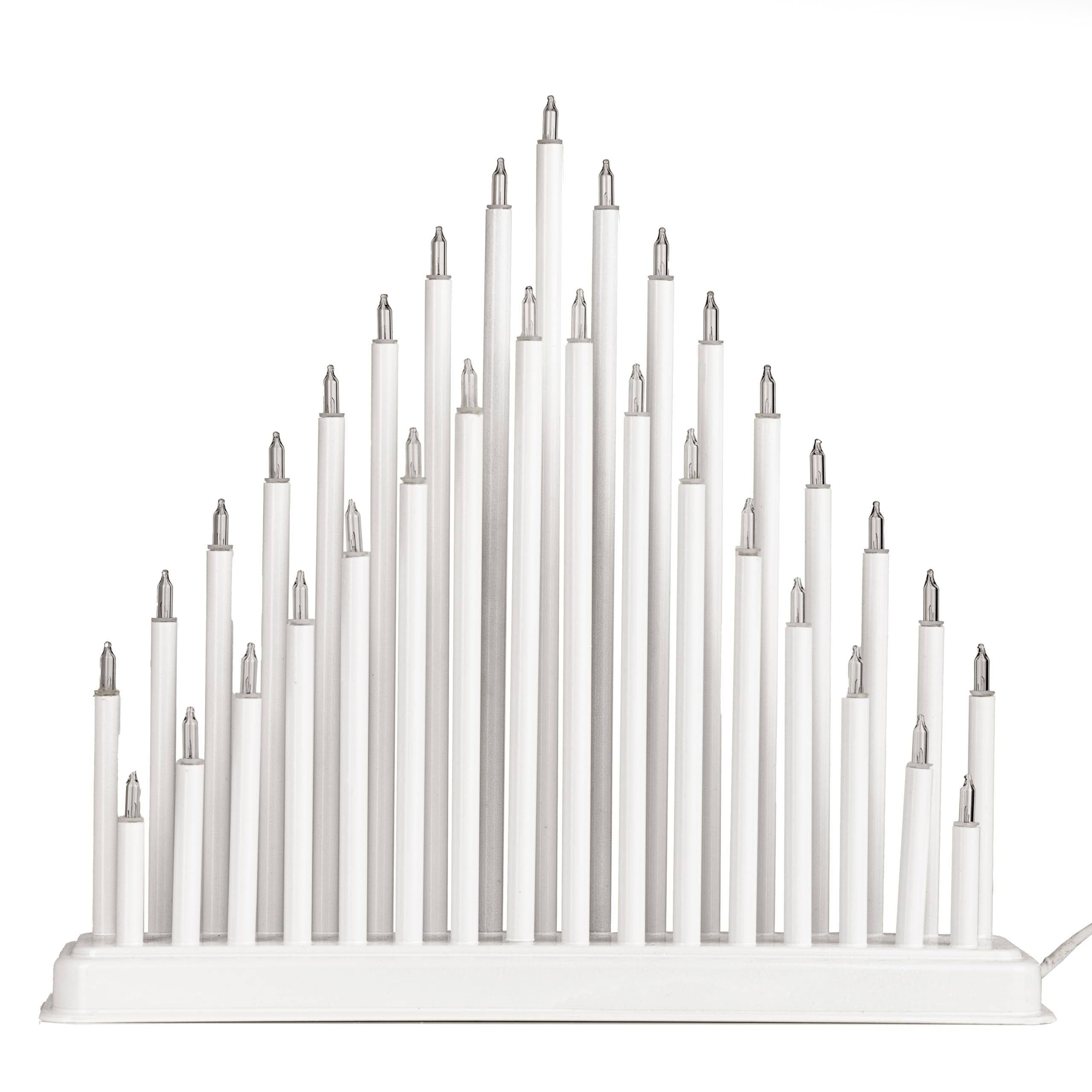 HomeZone Marco Paul White Christmas LED Candle Bridge Decoration Light Up Christmas Table Centrepiece Decor 33 Warm White Lights for Indoor Battery Operated Xmas Window Ornament for Indoor - Image 3