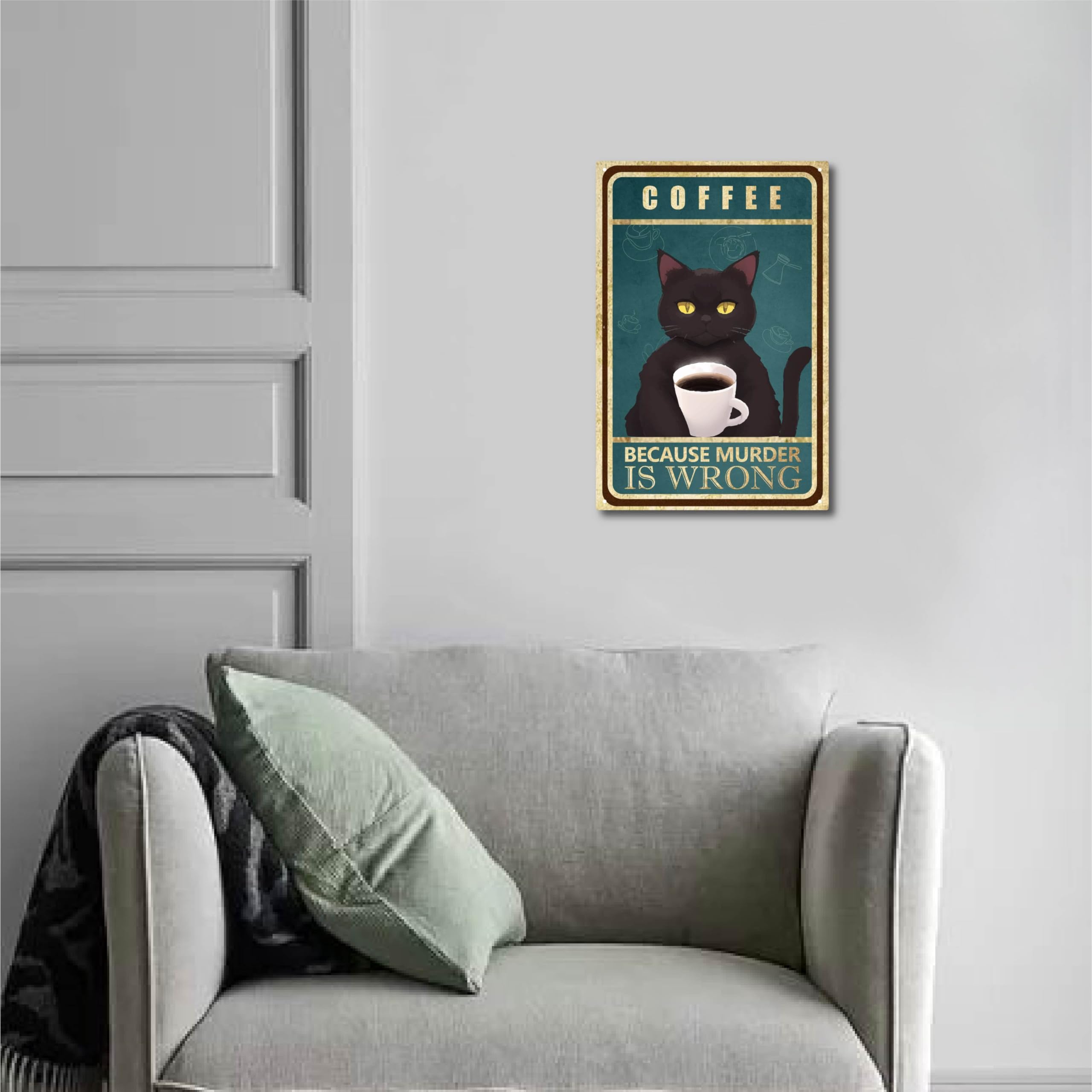 Lustiges Katzen Metallschild - 'Welcome To The Bathroom' 30x20cm Badezimmer Deko