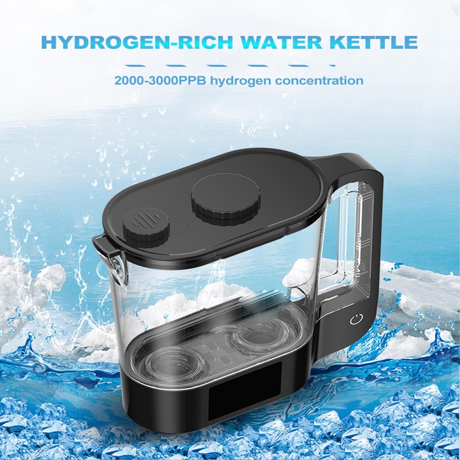Amazon｜水素水ボトル、LEDディスプレイ付き2L水素水生成器、SPEおよび