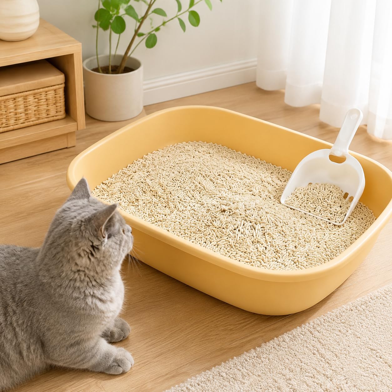 Lettiera Gatto Agglomerante al Tofu e Fibra Vegetale | Sabbia Lettiera Gatto Naturale per Igiene Quotidiana, lettiera vegetale, Tofu, Sapore Originale Migliorato (Confezione Multipla), 10 jin