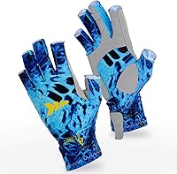 Vista 11 de KastKing Sol Armis - Guantes de protección solar UPF50+, guantes de pesca, protección UV, protección solar para exteriores, kayak, remar A: Silver