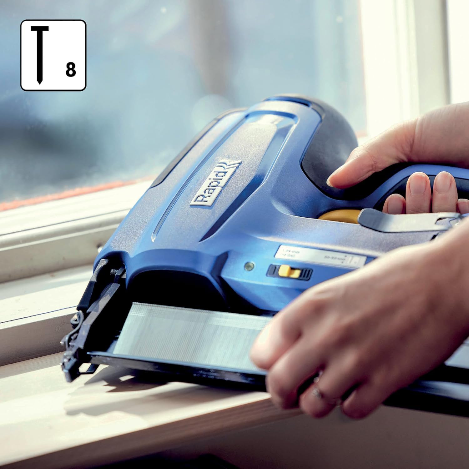 Rapid BNX50 Akku-Nagler 18V – Kabellose Nagelpistole für Nägel Typ 8 (20–50 mm) – Verstellbarer Einschlagtiefe und Bump-Fire – Ohne Akku und Ladegerät – Kompatibel mit POWER FOR ALL