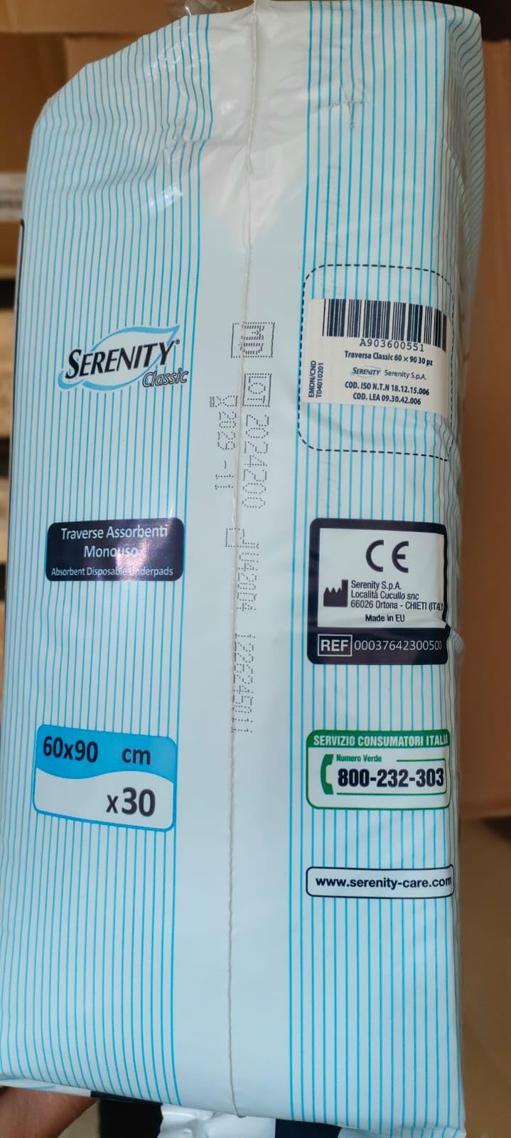 TRAVERSA SERENITY cm. 60 x 90 - Confezione da 120 pz