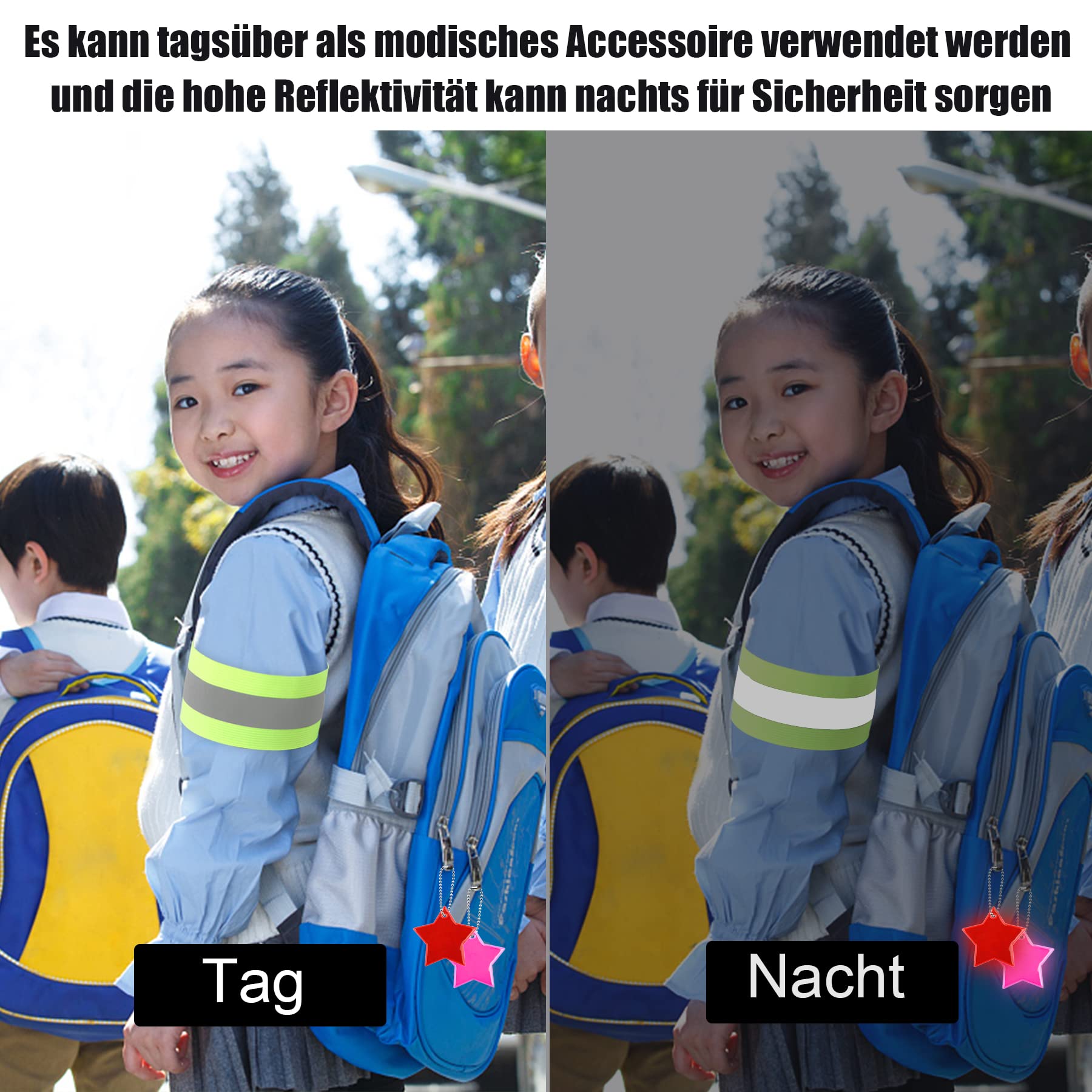 26 Ciondoli Catarifrangenti EULAPGOE - A Stella, Per Zaini E Borse, Per Bambini, Sicurezza Notturna