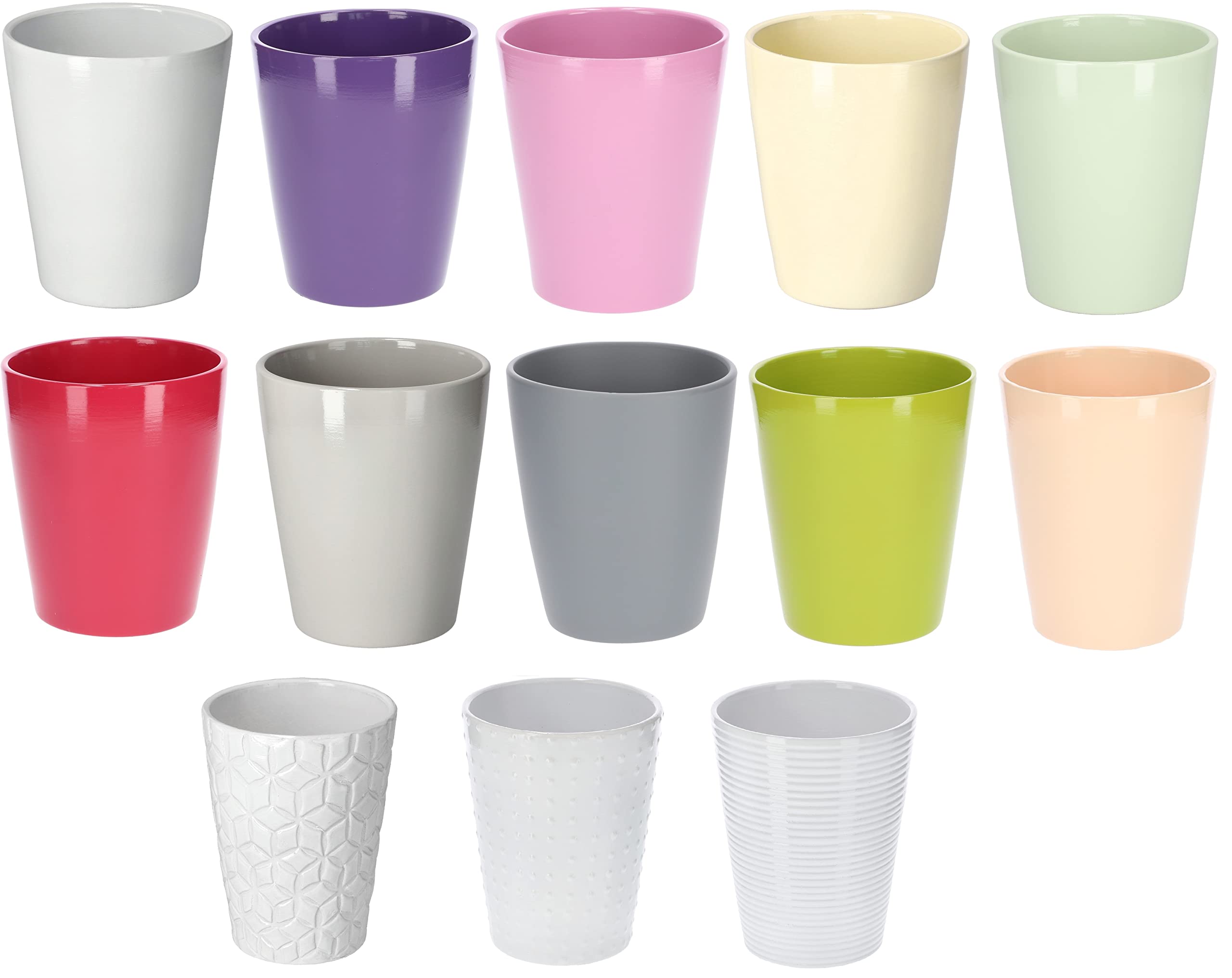 KOTARBAU® 2-częściowy zestaw ceramicznych doniczek z osłonami na orchidee, wysokość 150 mm ⌀ 120 mm, kolor miętowy