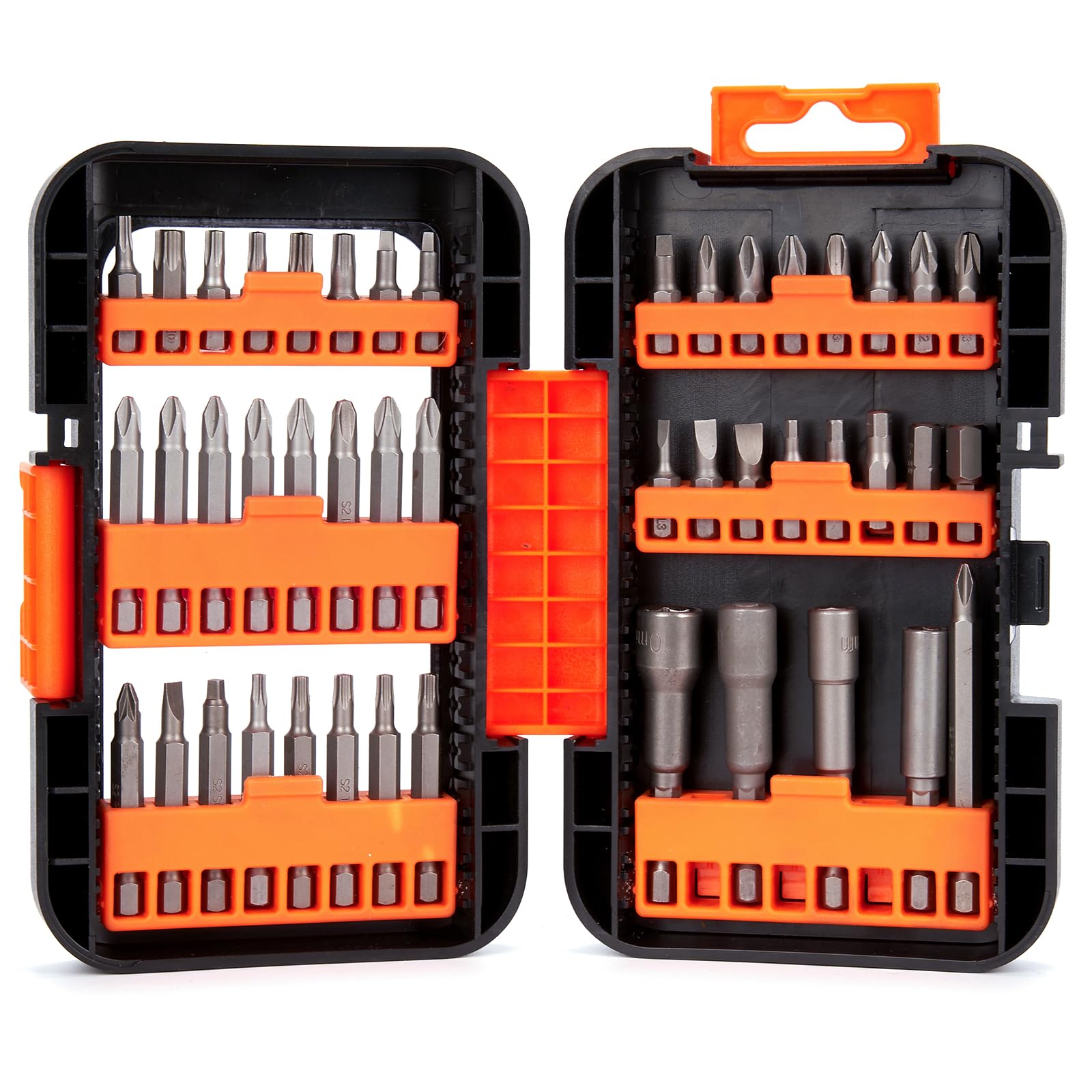 olmlmo 45 PCS Premium Security Screwdriver Bit Set Professional Magnetic Torx Screwdriver Bits with Extension Bar and Case for Electronics Repair