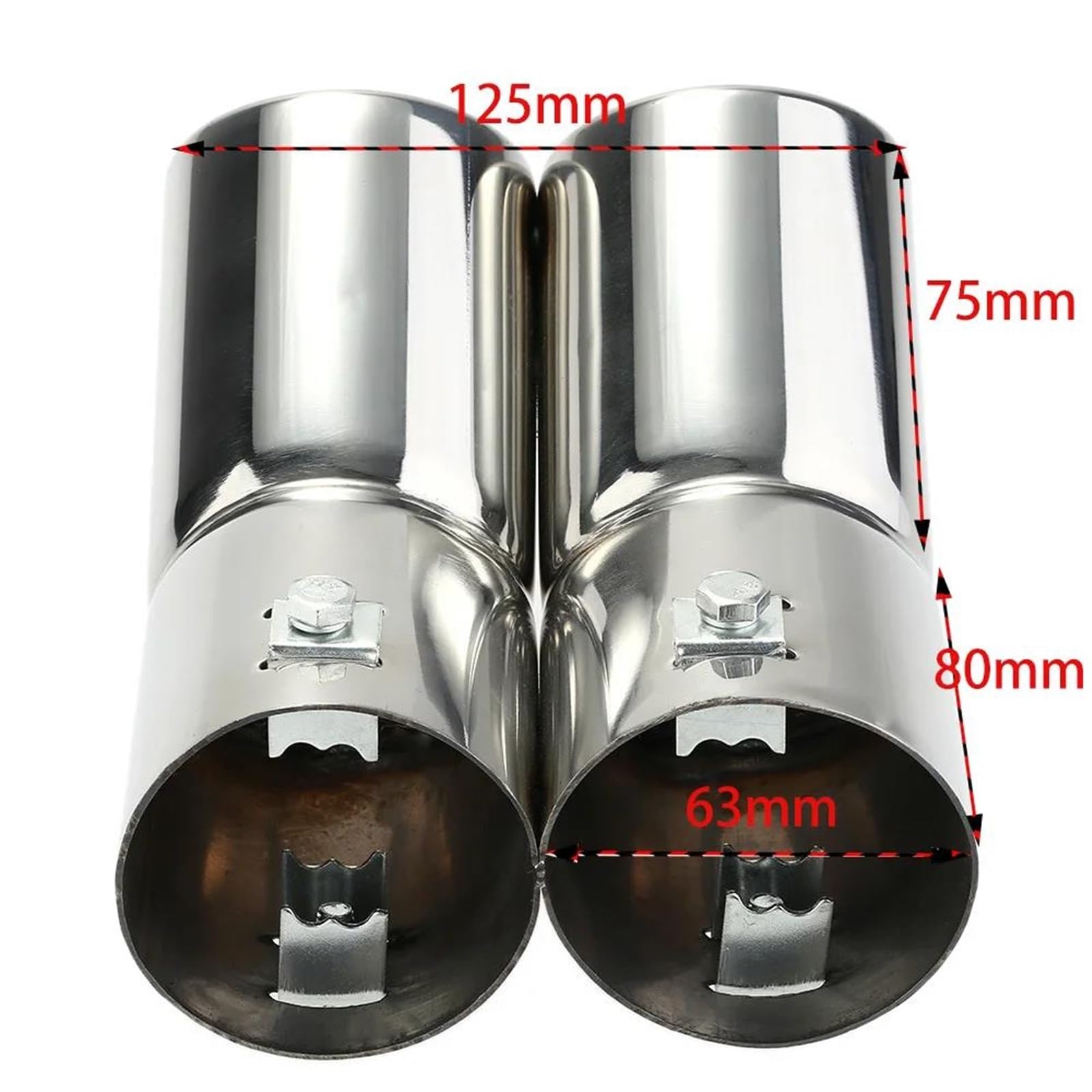 Tubo Scarico Terminali di Scarico per VW per Golf 4 per Bora per Jetta terminali di Scarico Doppi in Acciaio Inossidabile Terminale Scarico