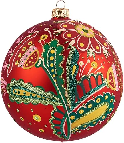 Miniatura 4 de Adornos de Navidad pintados a mano de cristal de 4.72 pulgadas, bola colgante para árbol de Navidad, mini adornos para decoración de Navidad, bola