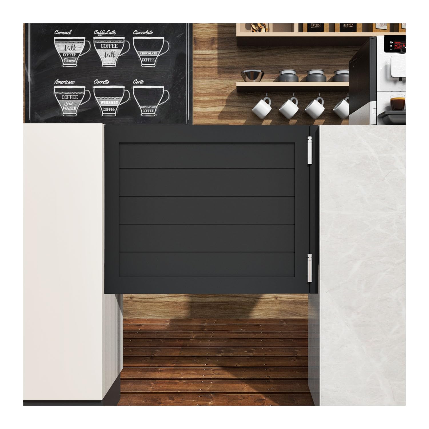 Swinging Cafe Door Pine Wood Saloon Door Includes Hinges, Single Half Doors for Kitchen Shop Entrance Partition Pub,Painted Finished