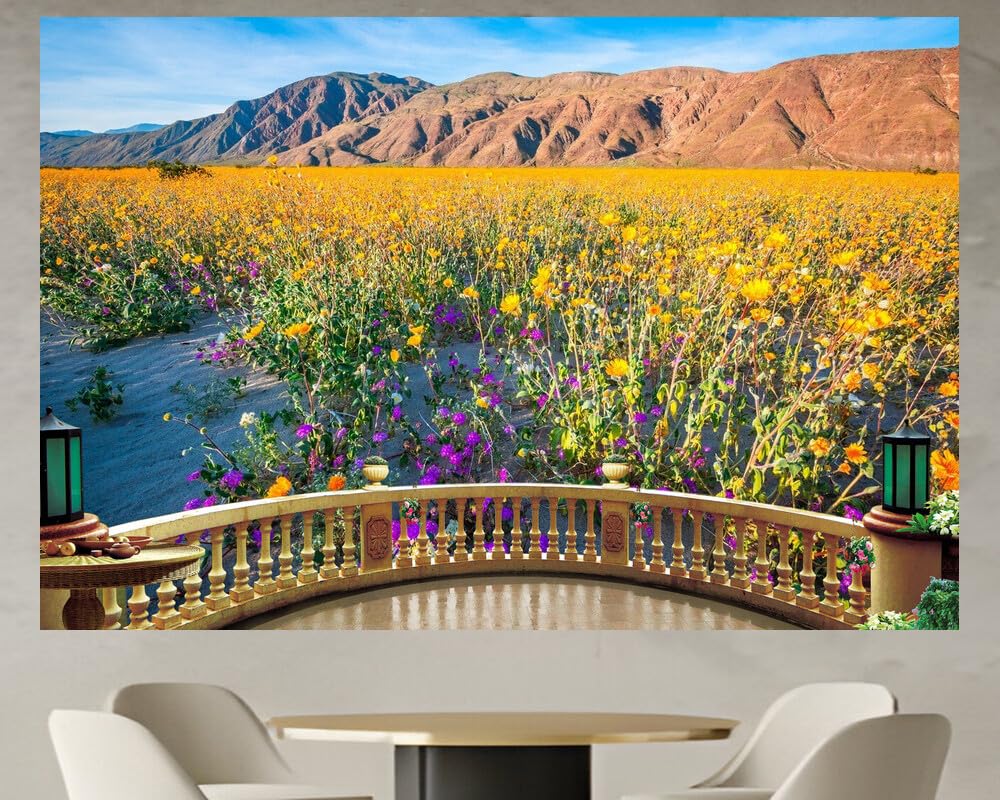 JVERF - JZZD31906 USA Mountains Parks Anza Borrego Desert State Park| Self-Adhesive Open Window Wall Sticker