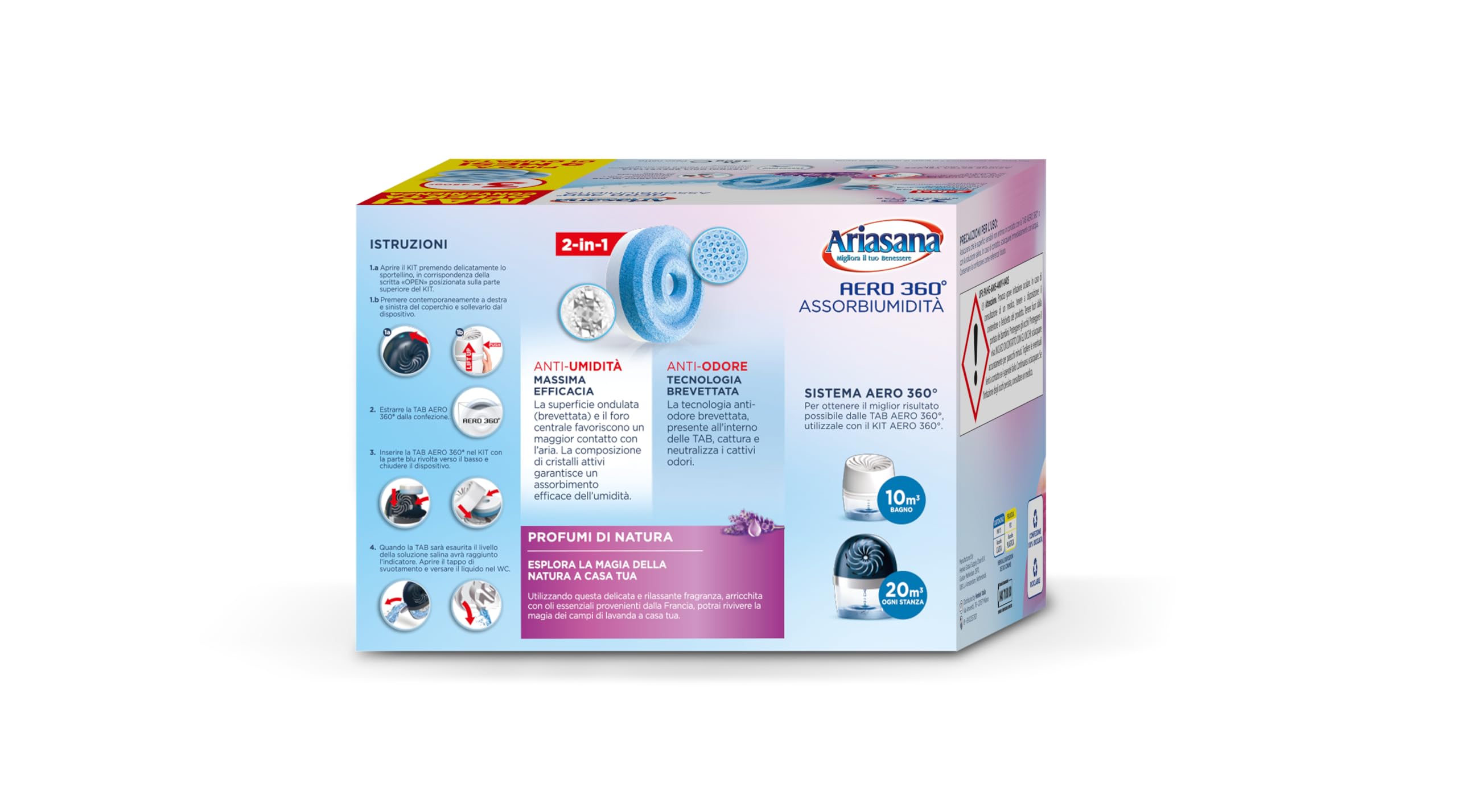 Image secondaire de Recharge Lavande Ariasana Aero 360° - Tripack de 3 Tablettes