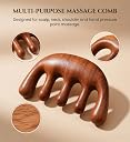 INSIME Wooden scalp massager for hair growth | Wood Head scalp massage comb tool - Gua Sha for hair massager | Wooden wide tooth comb hair massager for hair growth | Head messages for Scalp gallery image