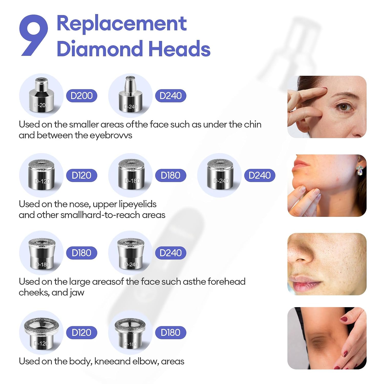 Microdermabrasion Machine, 7 Suction Modes Professional Diamond Microdermabrasion Machine with 9 Diamond Tips, Blackhead Remover Portable Face Microdermabrasion Device for Personal Home Travel Use