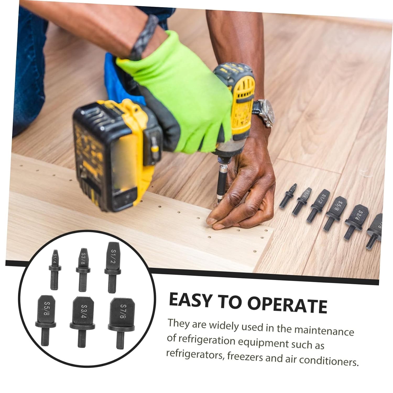 SOLUSTRE Expand Your Drill Capabilities 6pcs Steel Hand Electric Drill Tools Enlarging Flaring Tube Expanding Kit Reamer