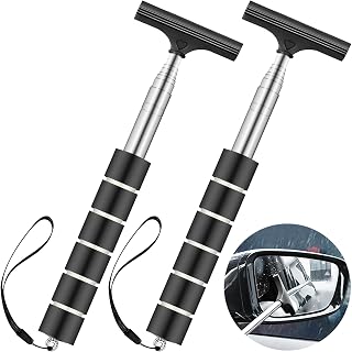 2 Pcs Side Mirror Squeegee, Retractable Car Wiper, Portable Cleaning Tool for Rainy Foggy Weather, Universal Accessories