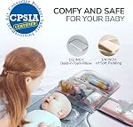 Portable Diaper Changing Pad with Shoulder Strap, Detachable Travel Changing Pad with Baby Wipes Pocket, Gifts for Baby Shower, Newborn Girls and Boys (Pink)