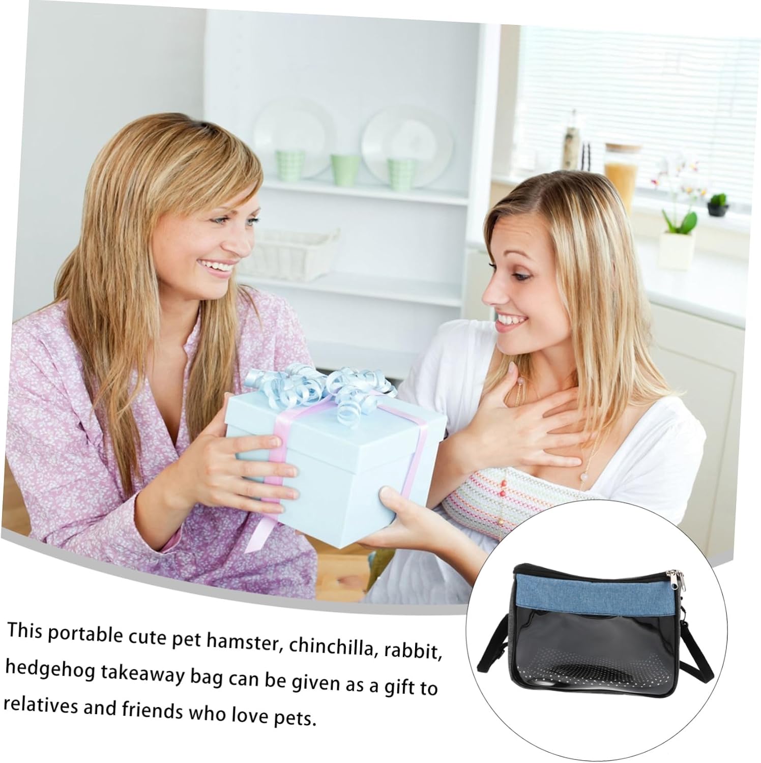 Portable Pet Sling Bag for Hamster Hedgehog Squirrel Chinchilla Small Animal Travel Carrier Comfortable Outdoor Handbag with Breathable Design for Secure and Comfortable Pet