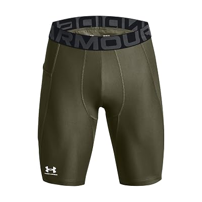 Men's Heatgear Compression Shorts Green/White S S