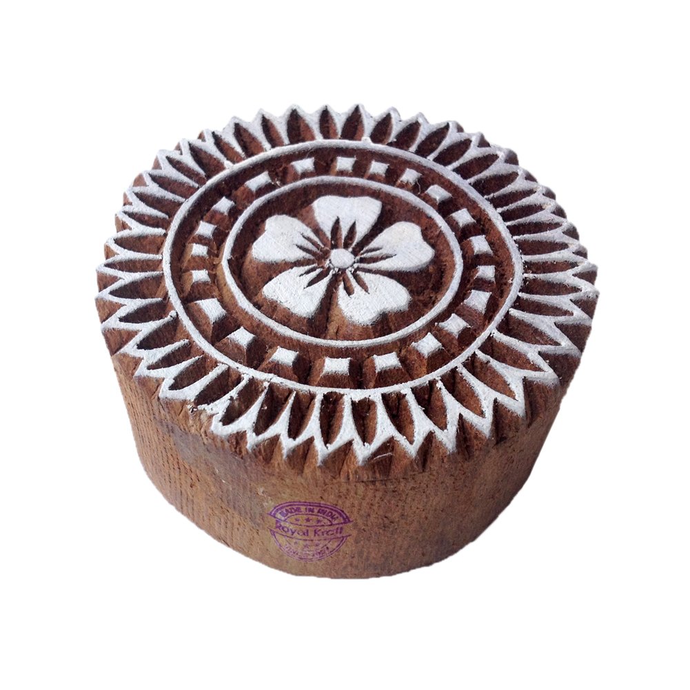 Royal Kraft Wooden Stamps DIY Fabric, Textile, Clay, Pottery, Paper, Henna Printing Blocks THBtag028 โ image 1