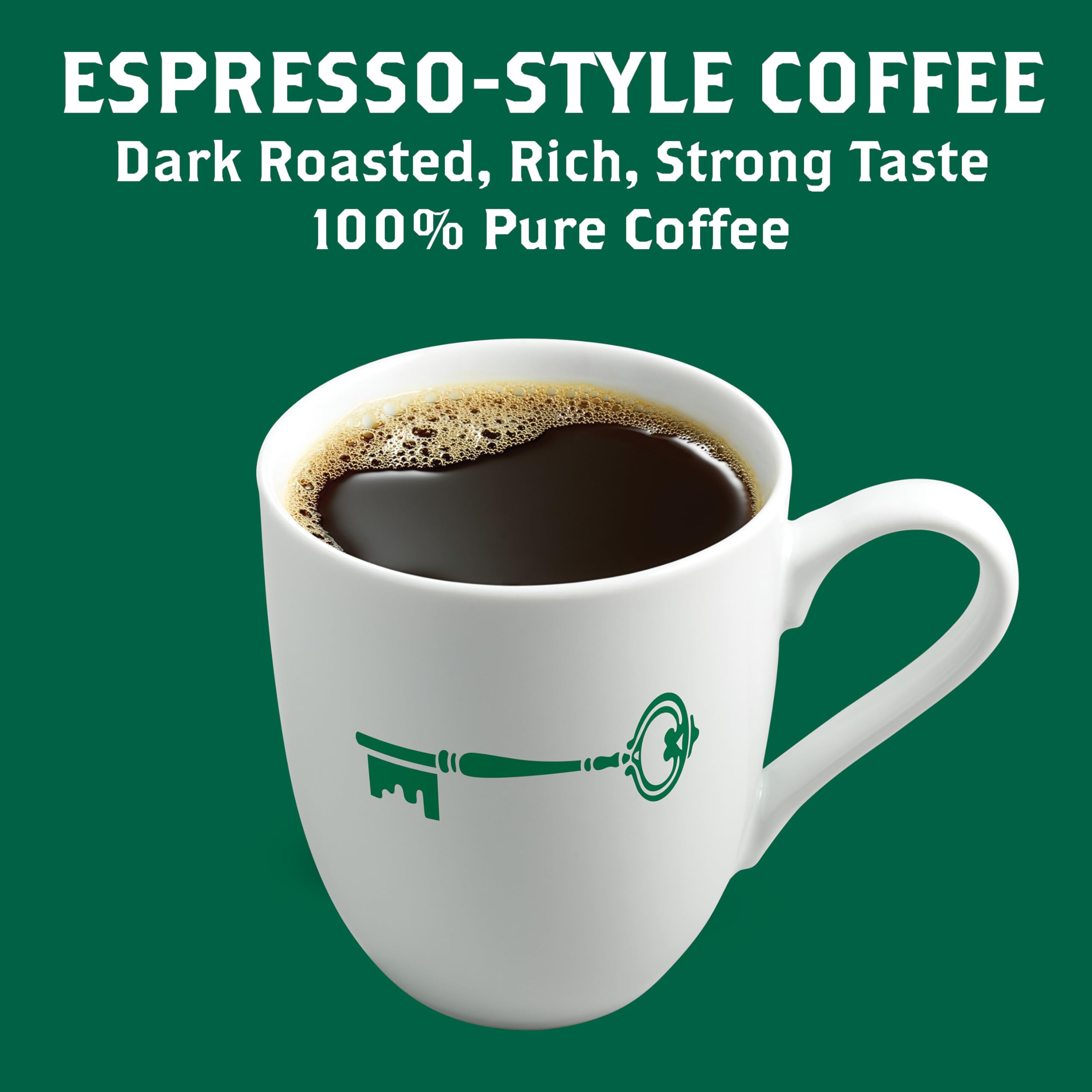 Cafe La Llave Dark Roast Ground Espresso Coffee 10 oz Can Authentic Cuban-Style Rich Bold Strong Flavor Intensely — view 2