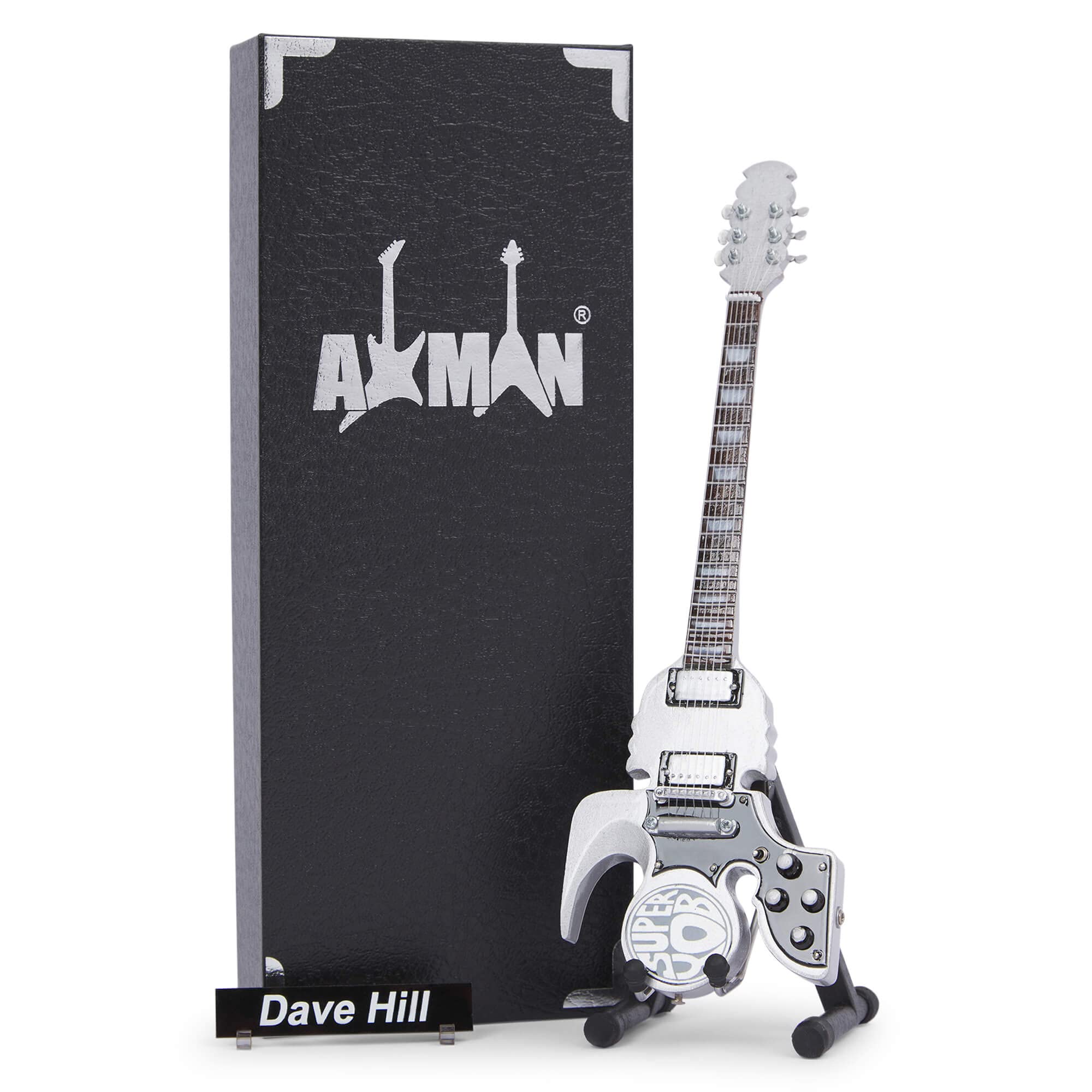 AXMAN Dave Hill Super YOB Réplique de Guitare Miniature – Cadeaux de Musique – Échelle ornementale 1/4 Faite à la Main – Boîte de présentation - Les Beatles, Paul McCartney, John Lennon, RIngo Starr, George Harrison AXMAN Dave Hill Super YOB Réplique de Guitare Miniature - Cadeaux de Musique - Échelle ornementale 1/4 Faite à la Main - Boîte de présentation