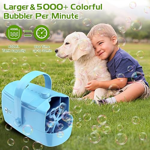 Miniatura 5 de Zerhunt Máquina de burbujas soplador de burbujas automático duradero y burbujas Zerhunt para niños pequeños 1-3 solución concentrada de burbujas de