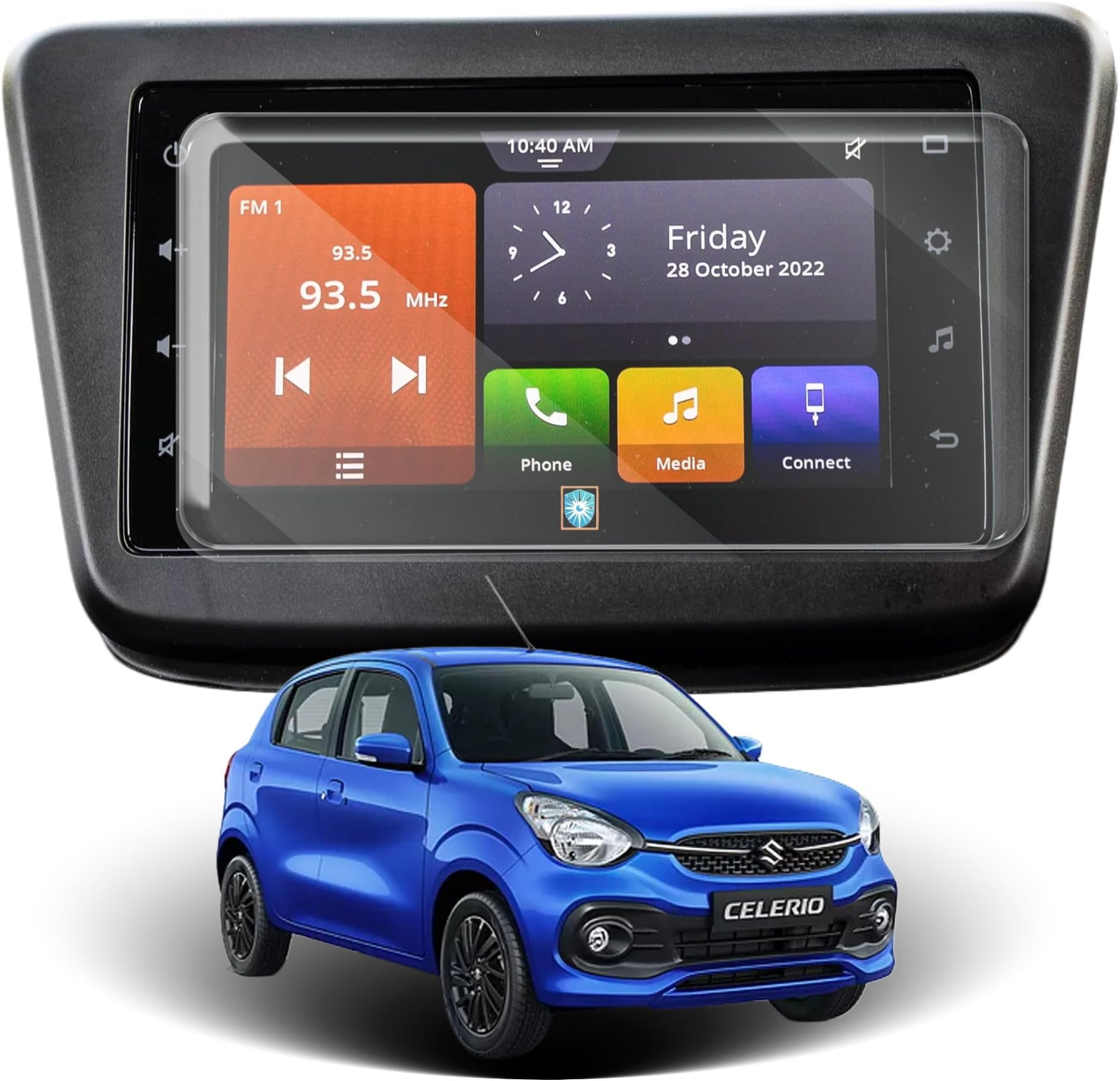 Car Screen Protector for Maruti Suzuki Celerio |2021 - Running| - 7 Inch, Anti-Scratch, Easy Installation, Clear Touchscreen Guard, Infotainment System Protection (Not a Tempered Glass)