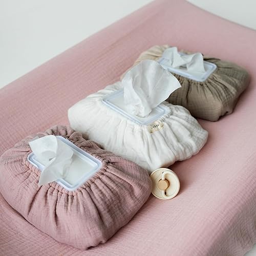 Miniatura 2 de Funda para toallitas para bebé, tamaño universal, talla única, se adapta a todos los paquetes de toallitas  Funda de tejido de algodón de muselina