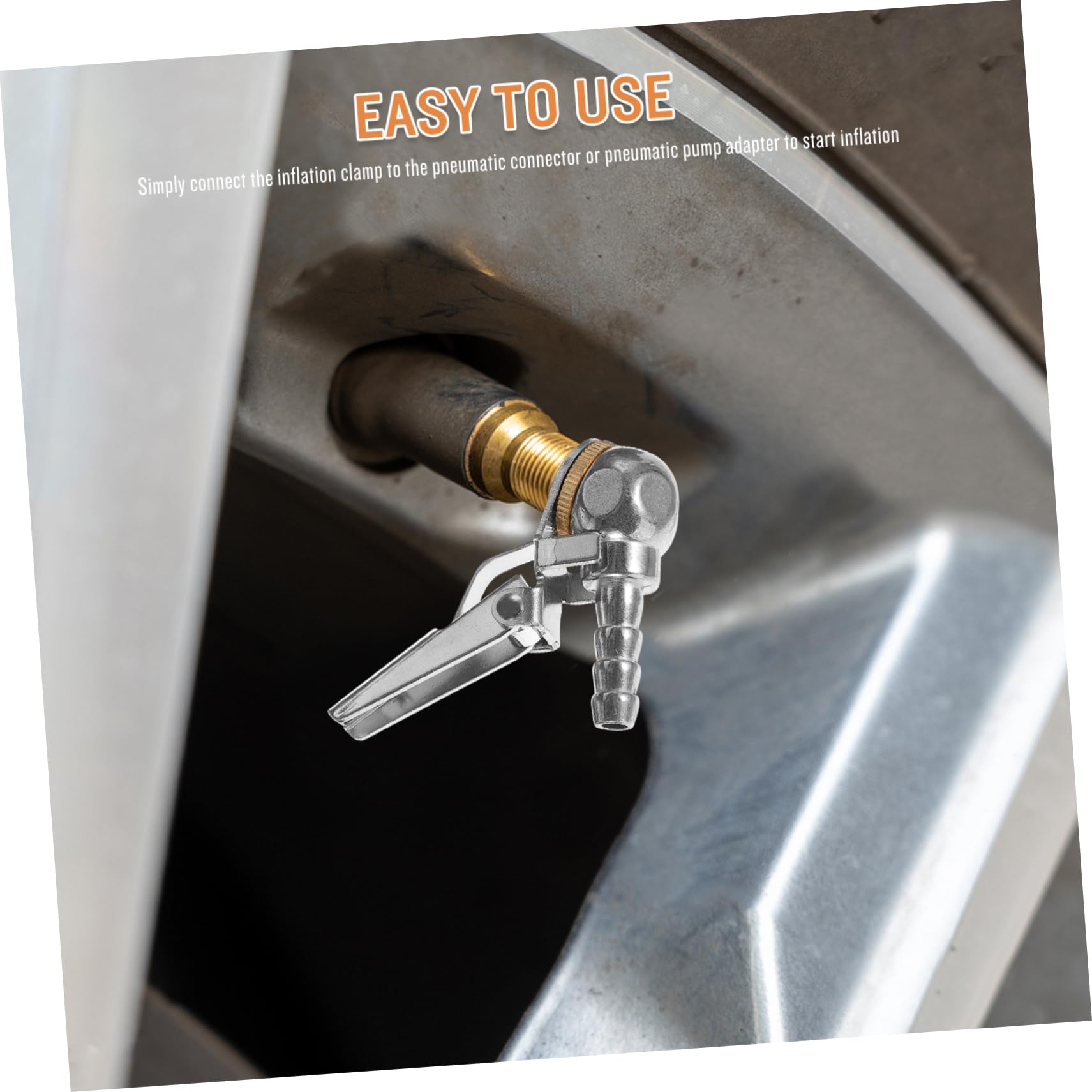 OUNONA Car Tire Inflation Chuck Adapter Heavy Duty Air Compressor Accessory for Quick Connect Tire Inflation Suitable for Cars Trucks and Motorcycles