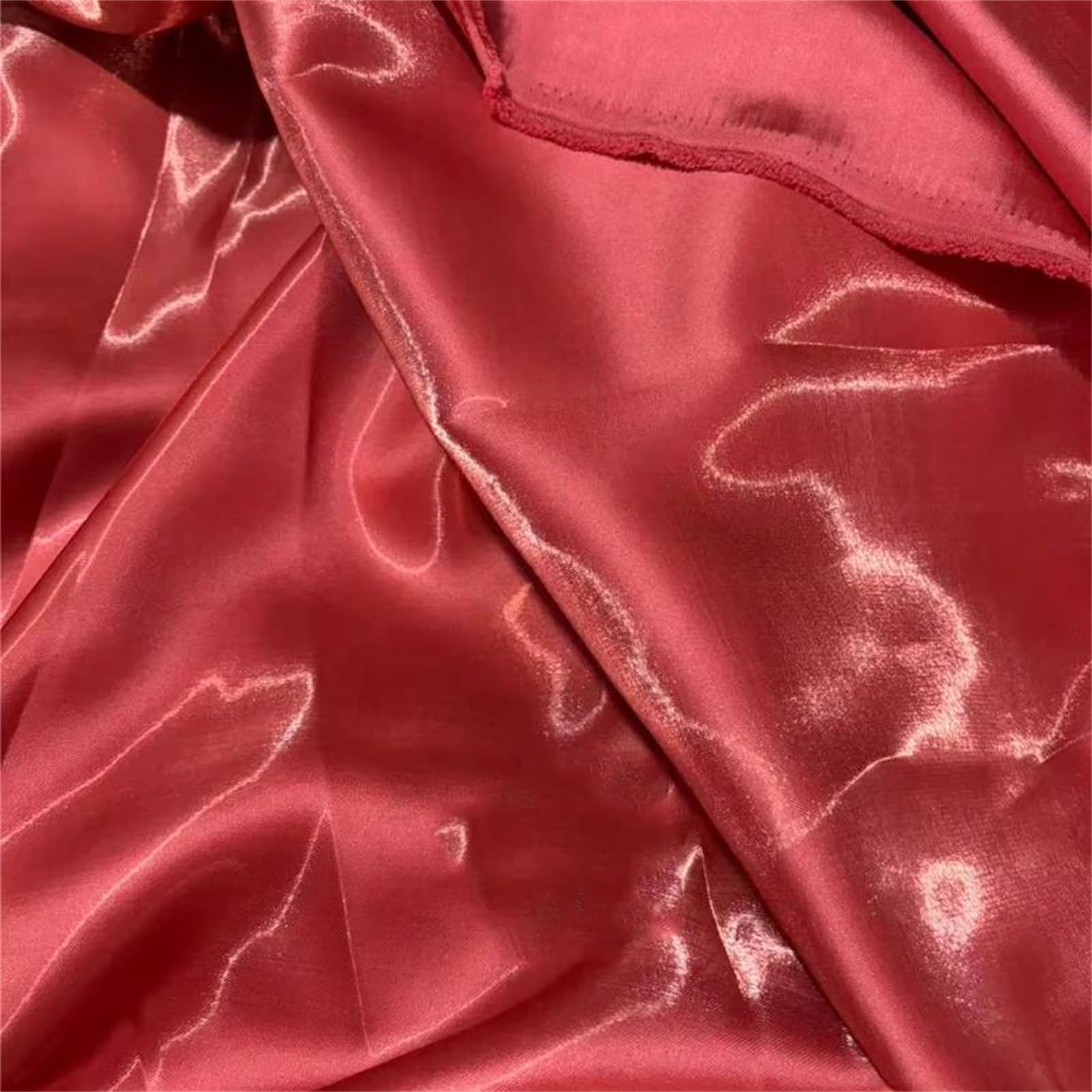 Tela de organza, Tela Organza Tejida Poliester Satén 1,5 metros Ancho Multicolor 0,5-6(Dark En8,6Meters)